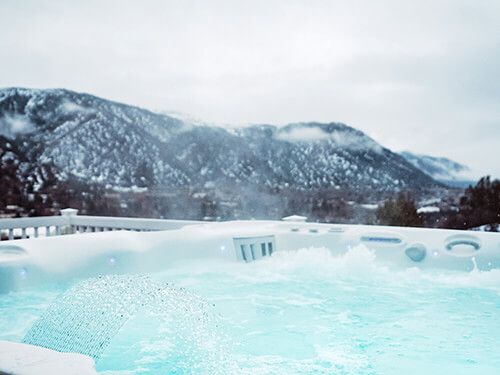 caldera spas cover on snow